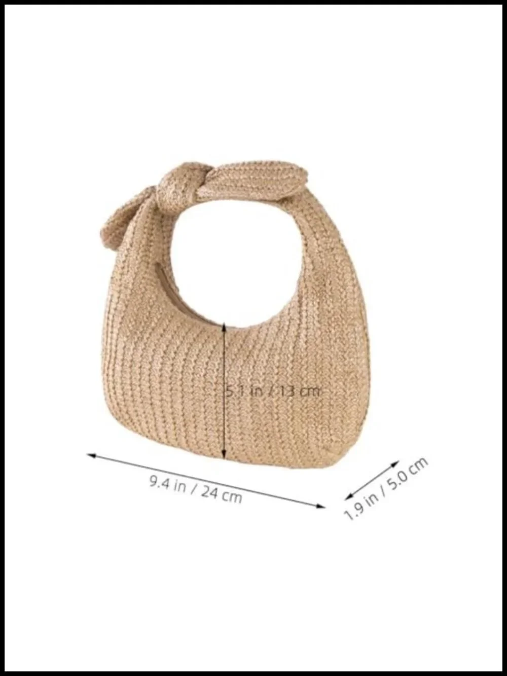 Woven Straw Top Handle Handbag with Bow Decor Lightweight Beach Bag for Women